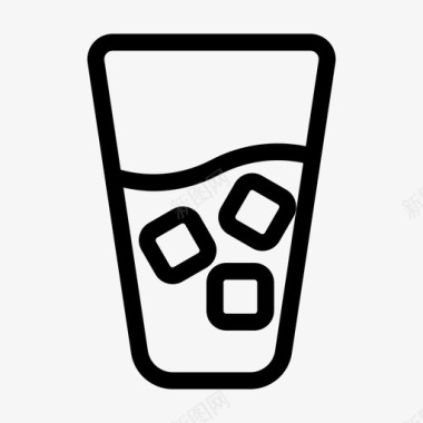 冷水杯子饮料图标图标