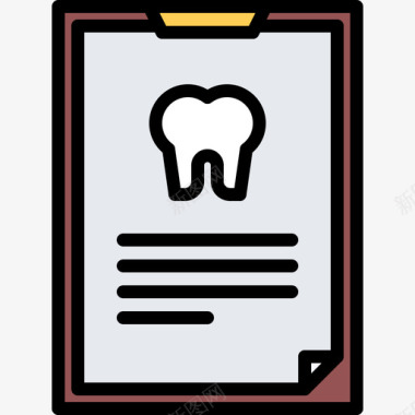 牙科锉刀牙医56彩色图标图标