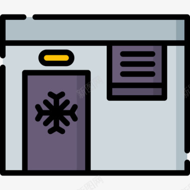 冷藏室屠夫11线性颜色图标图标