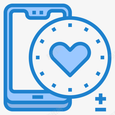 健康智能手机技术5蓝色图标图标