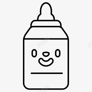 喂食器婴儿奶瓶孩子们图标图标