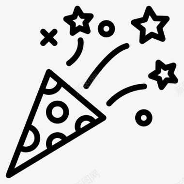 五彩纸屑生日庆祝图标图标