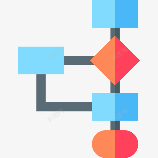 流程管理82扁平图标svg_新图网 https://ixintu.com 扁平 流程 管理