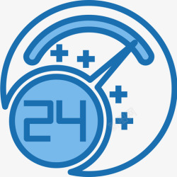 13小时24小时在线营销13蓝色图标高清图片