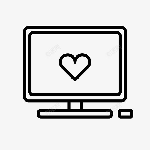电脑爱情屏幕图标svg_新图网 https://ixintu.com 婚礼 屏幕 工作 爱情 电脑 网站 网页设计