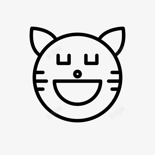 老虎动物表情符号图标svg_新图网 https://ixintu.com 1行 动物 微笑 睡眠 符号 老虎 表情