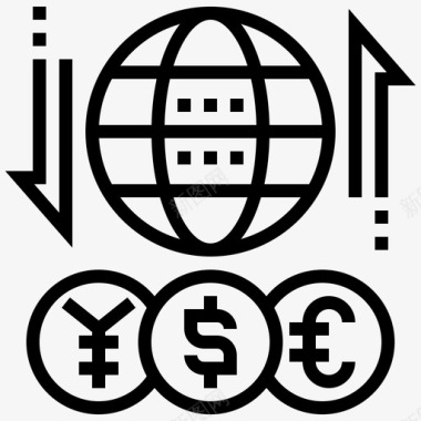 外汇货币经济图标图标