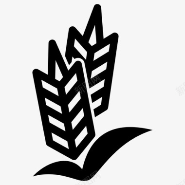 小麦谷类食品图标图标