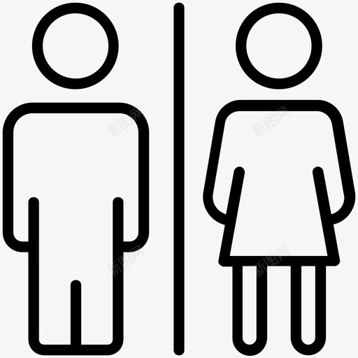 洗手间女厕所卫生间图标svg_新图网 https://ixintu.com 卫生间 女厕所 机场区域和物品 洗手间