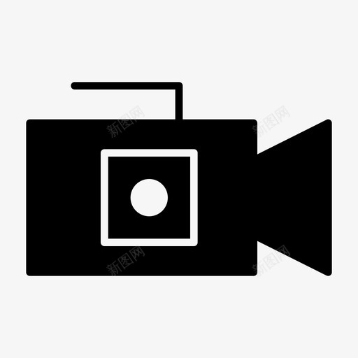 摄像机视频摄像机胶片图标svg_新图网 https://ixintu.com 办公 字形 工具 摄像机 电影 胶片 视频