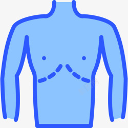 蓝色腹部腹部整形整形手术43蓝色图标高清图片