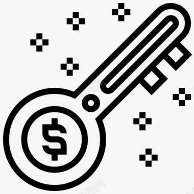 钥匙成就业务图标图标