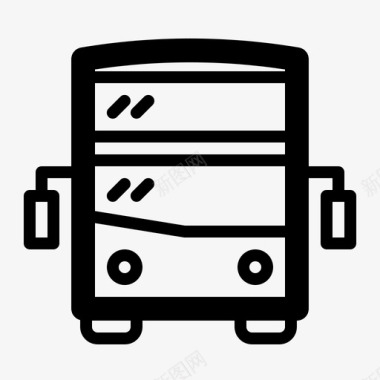 双层巴士假日交通图标图标