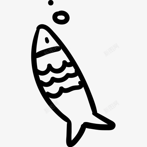 鱼食物海图标svg_新图网 https://ixintu.com 海 素描食物 食物 鱼