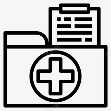 文件医生医疗保健图标图标