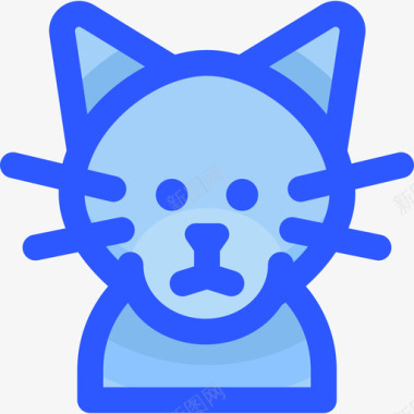 孟买猫猫品种1蓝色图标图标