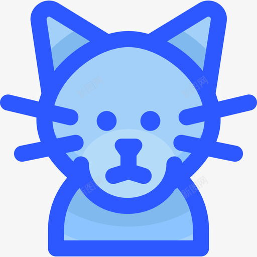 孟买猫猫品种1蓝色图标svg_新图网 https://ixintu.com 品种 孟买 蓝色