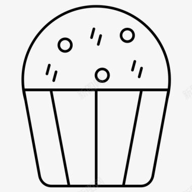 纸杯蛋糕杯子蛋糕派图标图标