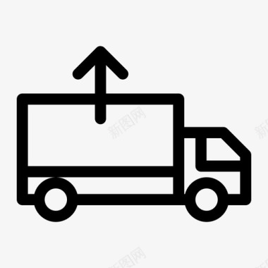 卡车运送货物运输图标图标