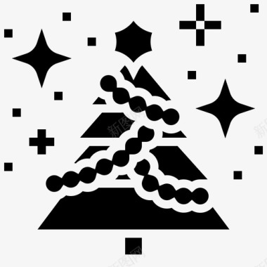 圣诞树装饰节日图标图标