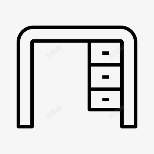 办公桌家具办公室图标svg_新图网 https://ixintu.com 办公室 办公桌 家具 工作场所 桌子 餐桌系列