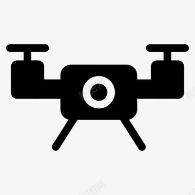 无人机照相机直升机图标图标