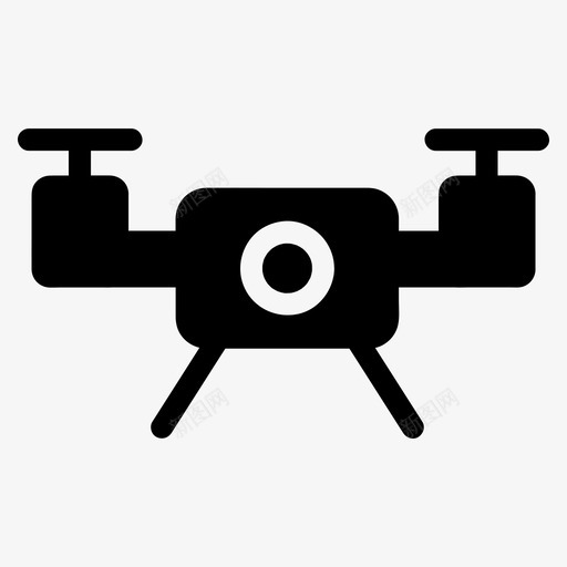 无人机照相机直升机图标svg_新图网 https://ixintu.com 无人机 照相机 电子 直升机 设备 配件