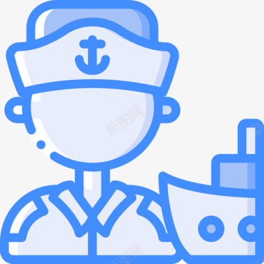 水手职业22蓝色图标图标