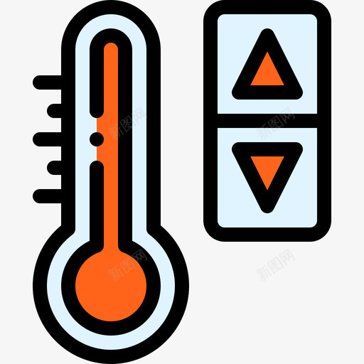 温度智能家居8线性颜色图标svg_新图网 https://ixintu.com 智能家居 温度 线性 颜色