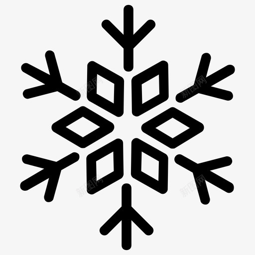 圣诞雪花水晶雪花几何雪花图标svg_新图网 https://ixintu.com 假日 几何 图标 圣诞 水晶 雪花