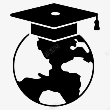 全球教育全球学位全球学习图标图标