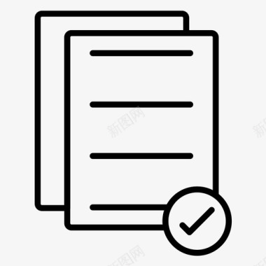 文件复选标记文档图标图标