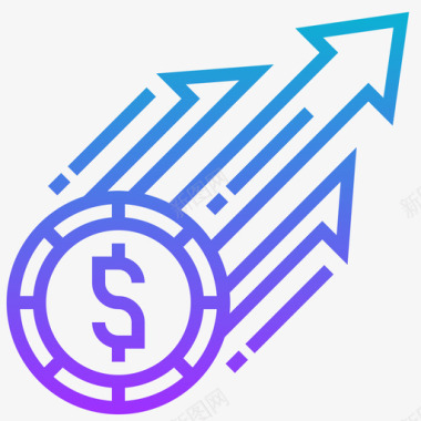 收入商业分析13梯度图标图标
