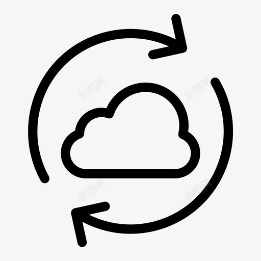 重新加载云数据库图标svg_新图网 https://ixintu.com 云计算 加载 图标 存储 数据库 服务器 线图 重新