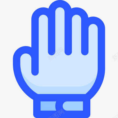 手套冬季100蓝色图标图标