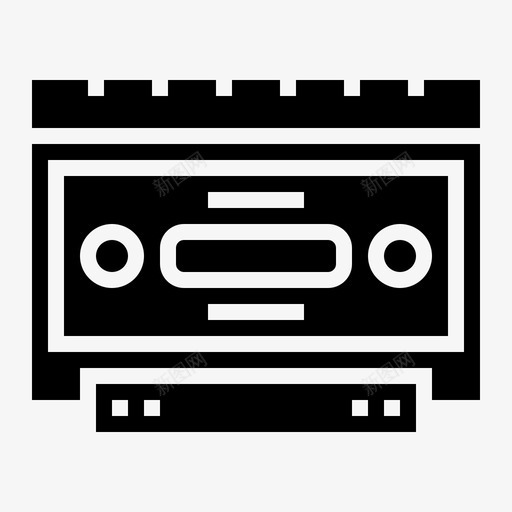 盒式磁带音乐复古图标svg_新图网 https://ixintu.com 嘻哈 复古 实心 盒式 磁带 音乐