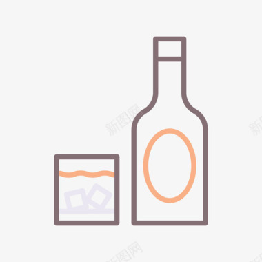 酒精上瘾4肤色图标图标