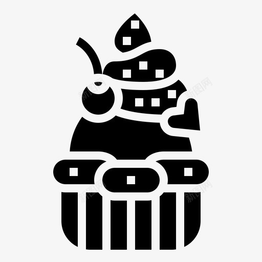 纸杯蛋糕面包房装饰图标svg_新图网 https://ixintu.com 松饼 派对ph1 纸杯蛋糕 花式 装饰 面包房