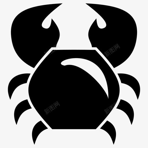 螃蟹动物鱼图标svg_新图网 https://ixintu.com 动物 海 海鲜 螃蟹 食物 鱼