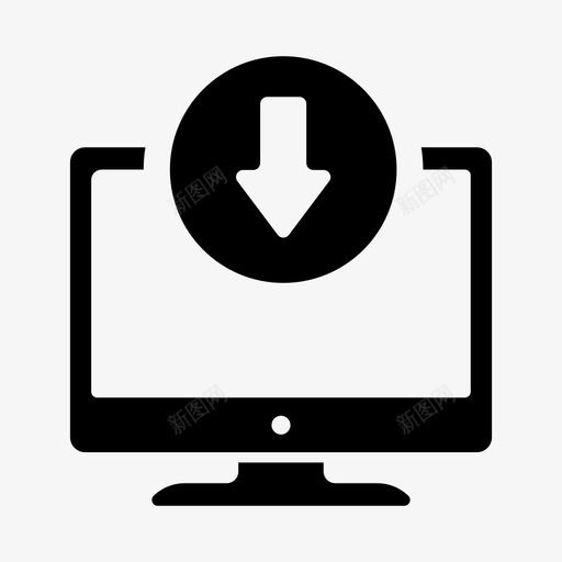 电脑台式机图标svg_新图网 https://ixintu.com 下载 台式机 图标 混合 电脑 笔记本