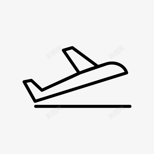 飞机形状运输图标svg_新图网 https://ixintu.com 形状 运输 飞机