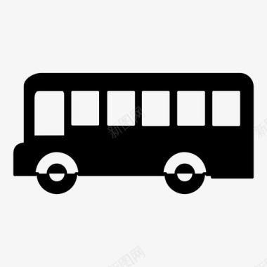 公共汽车交通公路图标图标