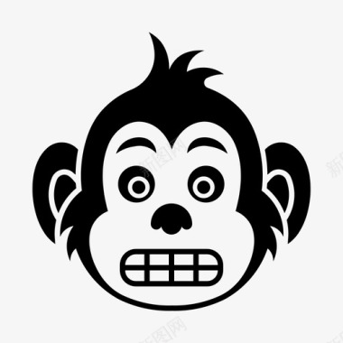 假表情猴子图标图标