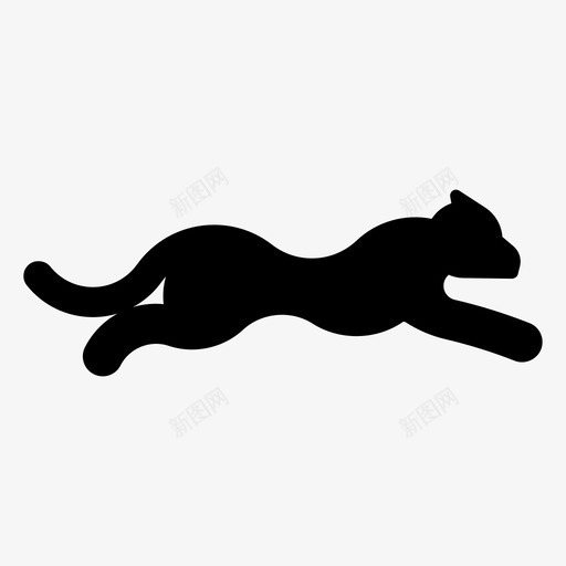 猎豹猫哺乳动物图标svg_新图网 https://ixintu.com 丛林 哺乳动物 奔跑 猎豹 野生动物