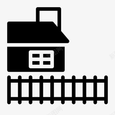 家篱笆房子图标图标