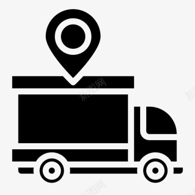 卡车导航和地图2填充图标图标
