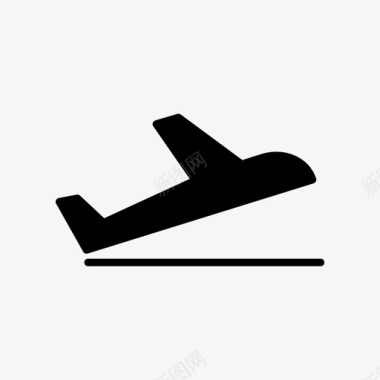 飞机形状运输图标图标