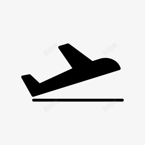 飞机形状运输图标svg_新图网 https://ixintu.com 形状 运输 飞机