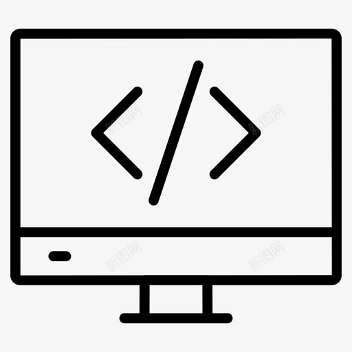 编码开发lcd图标svg_新图网 https://ixintu.com lcd 开发 数字营销线图标 编码 编程 脚本