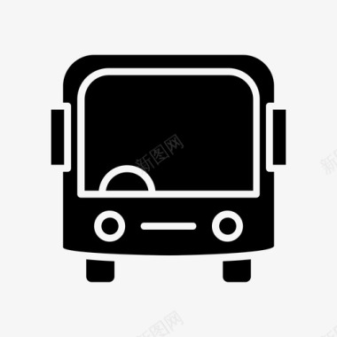 公共汽车汽车票公共交通图标图标
